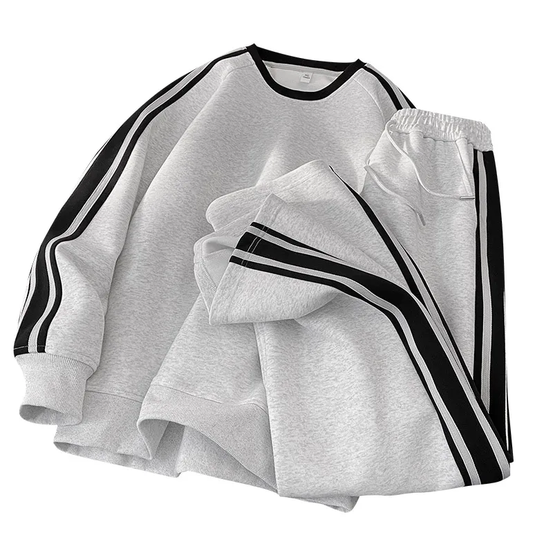 

Мужской спортивный костюм в стиле пэчворк, 2 предмета: худи и широкие брюки, свободный крой, хип-хоп, Y2K, спортивная одежда