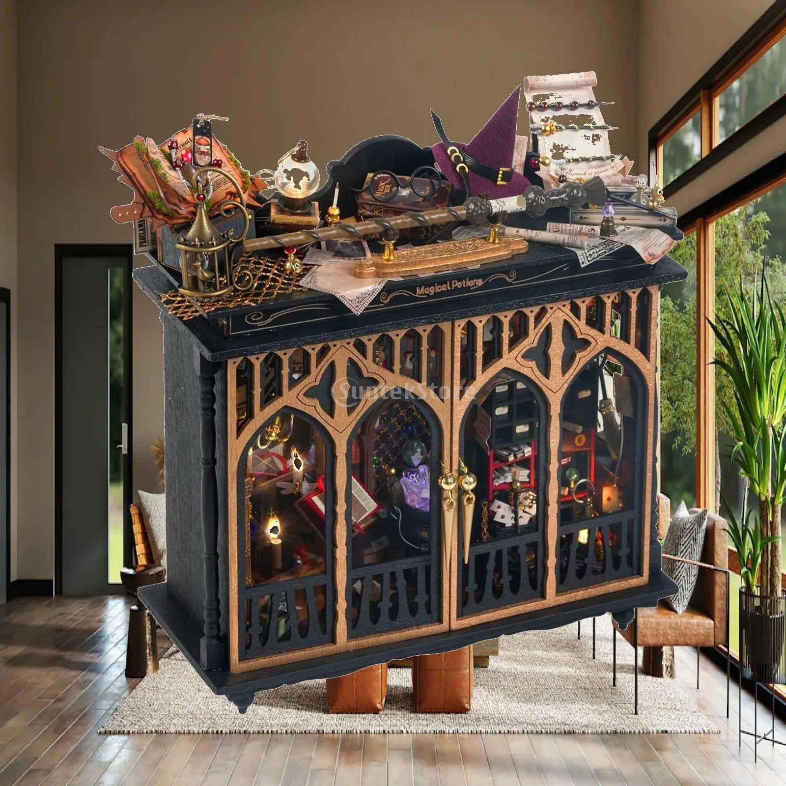 Model Kit Fantasy - Miniature Display Cabinet Tabletop DIY Miniature