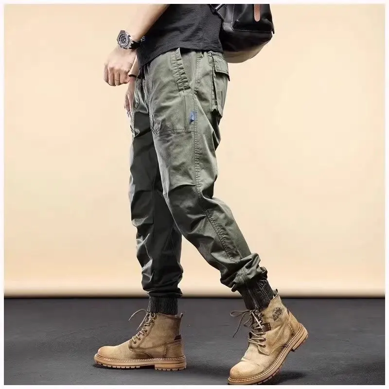 Casual pants new loose-fitting binding nine division of work pants trend with sports pants spring and summer style