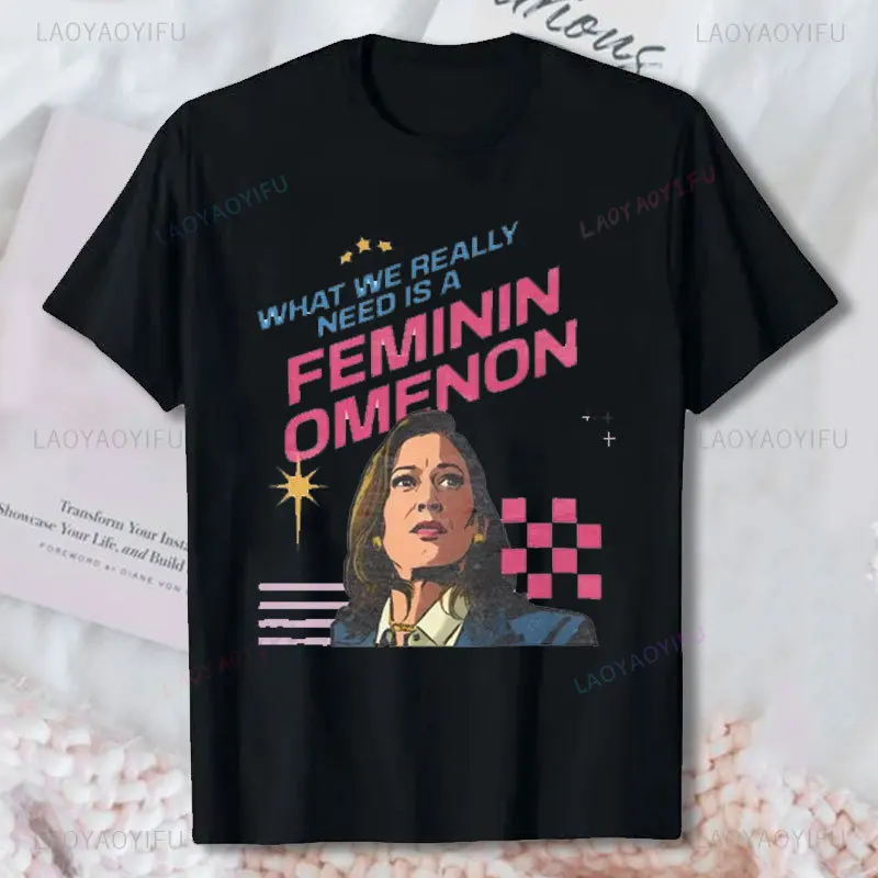 Femininomenom Kamala Harris Election 2024 Vintage Political Comfort Cotton Tshirt Kamala Harris 2024 Shirt Fashion Women T-shirt