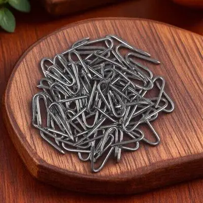 70Pcs U Shaped Nails Iron Galvanized Heavy Duty U Staples for Fencing Netting Wire Cable Mesh Fixing Garden Field Horse Chain