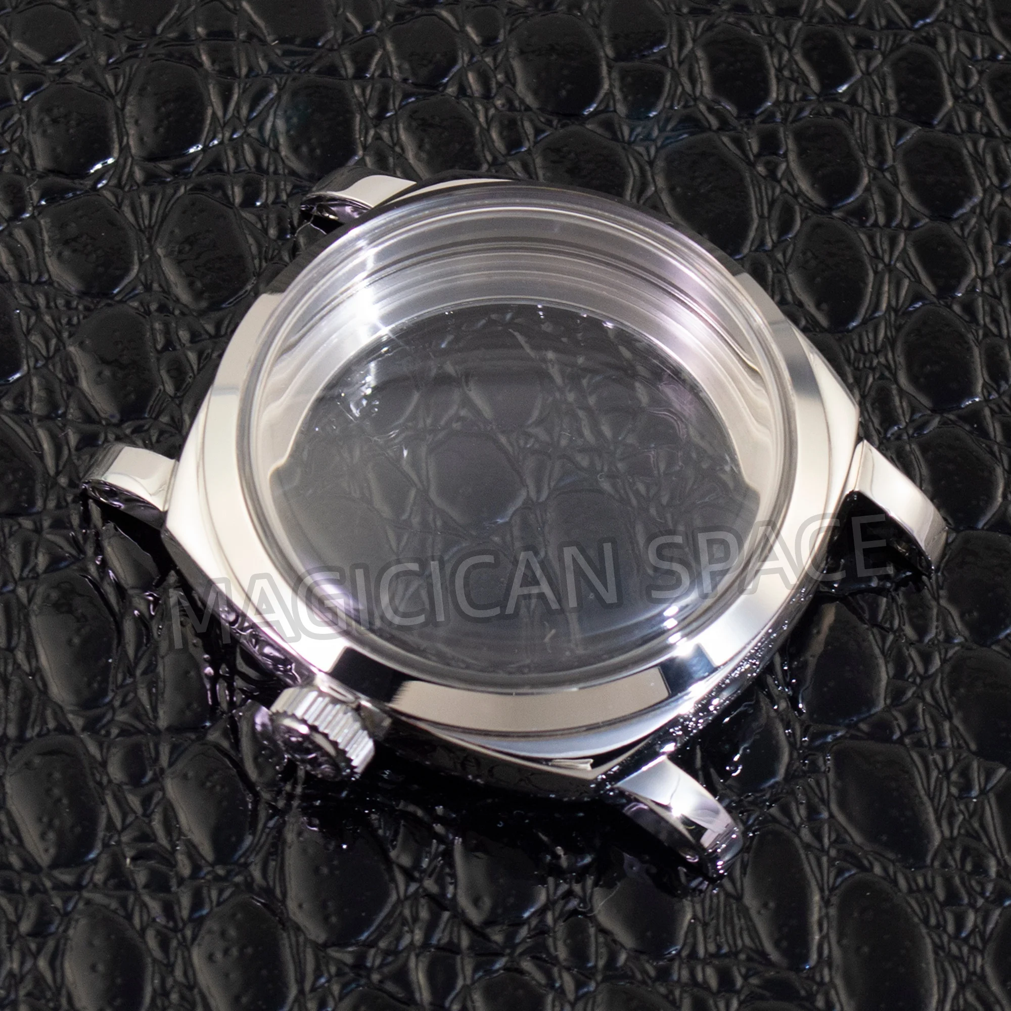 

47mm Vintage retro for PAM 6152 Stainless Steel Watch Case no Crown Guard bubble mirror fit ETA 6497/6498 Mechanical Movement