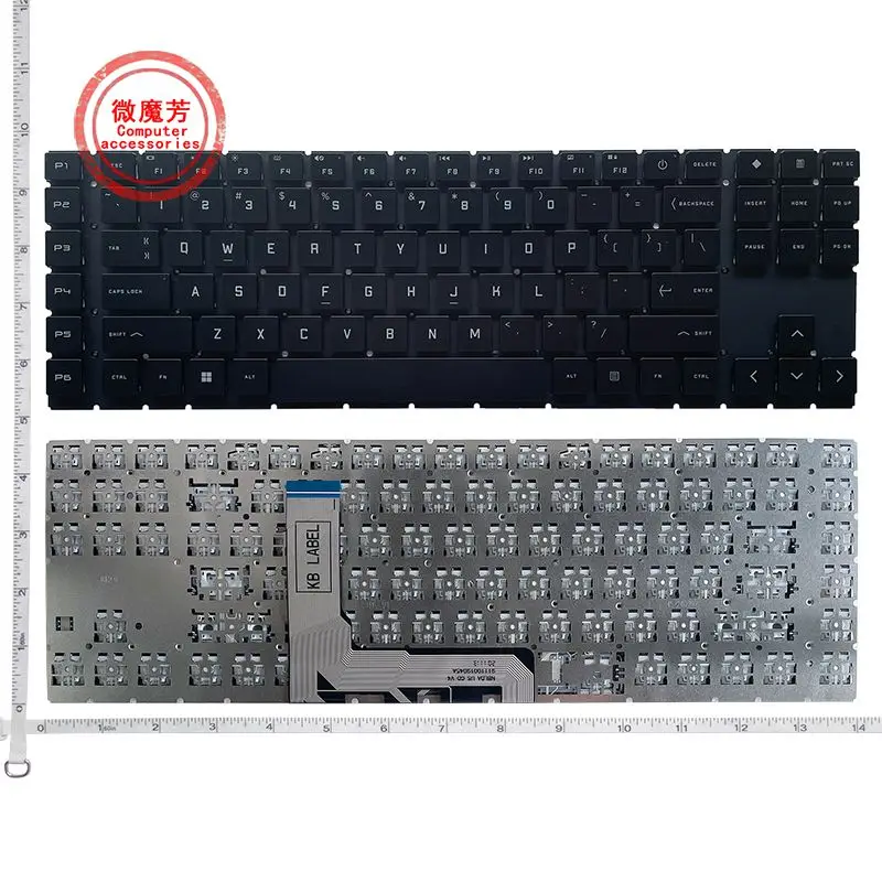 US Laptop Keyboard for HP 17-CK1001/1002/1004/1006/1007/1008/0054/0077TX 17-CM TPN-Q266 English keyboard