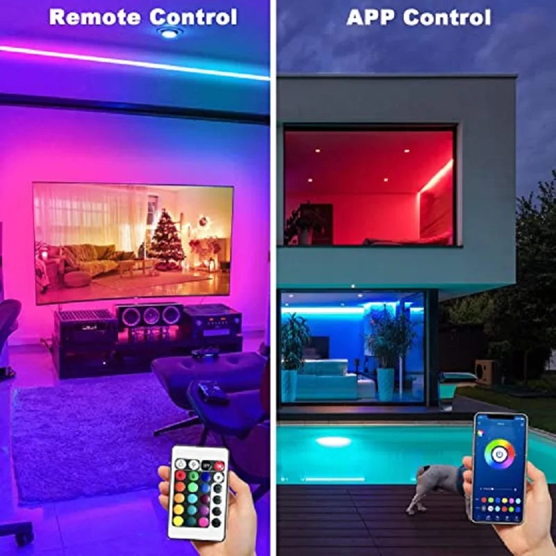 Barra de luces de neón con Control remoto infrarrojo, lámpara de tiras de luz LED USB con cambio de Color para pantalla de TV, 5050 RGB, decoración