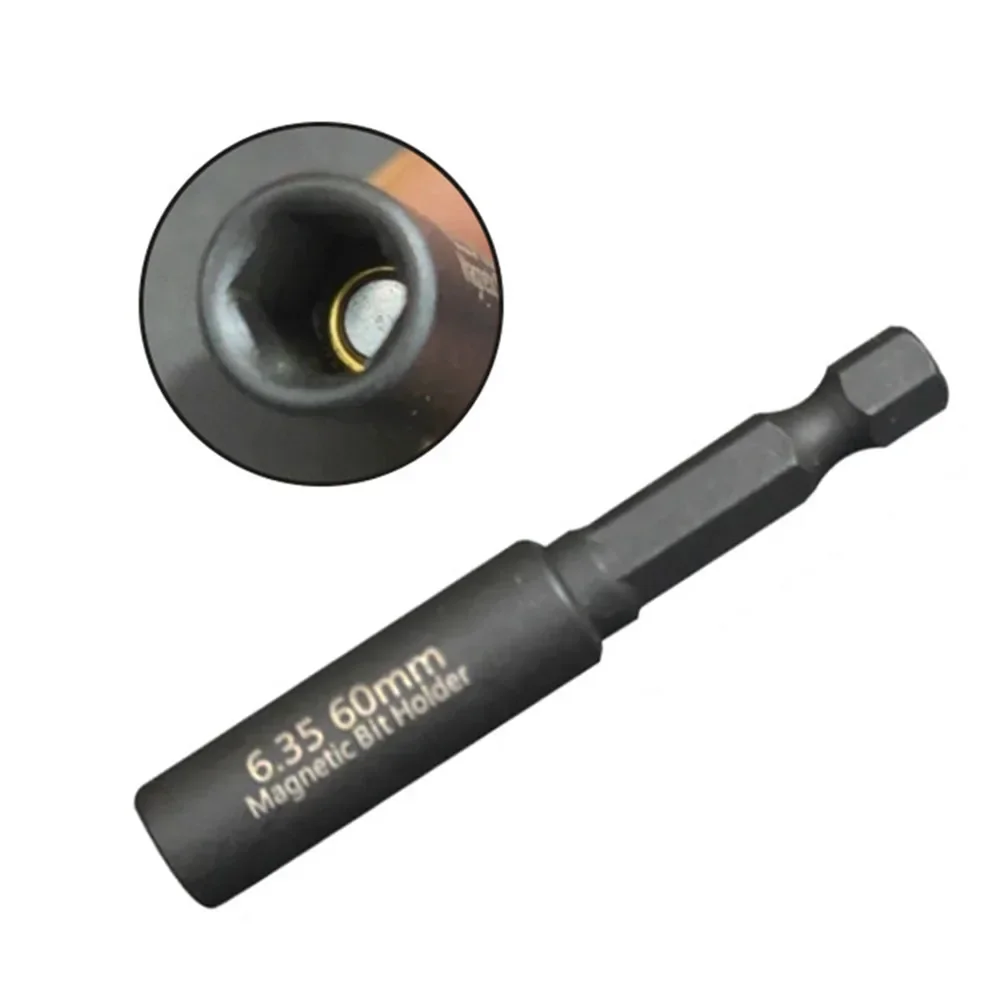 Durable Magnetic Screwdriver Bit Holder 1/4inch Hex Shank 60mm Length Reliable Tool For Screwdriver Head Conversion