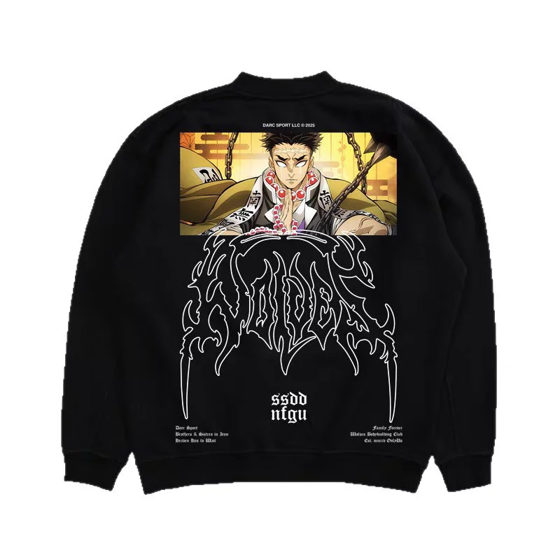 

C SPORT Американская толстовка на подкладке с капюшоном с героями мультфильмов для совместной работы, тренировочный топ с принтом головы волка, повседневная свободная посадка