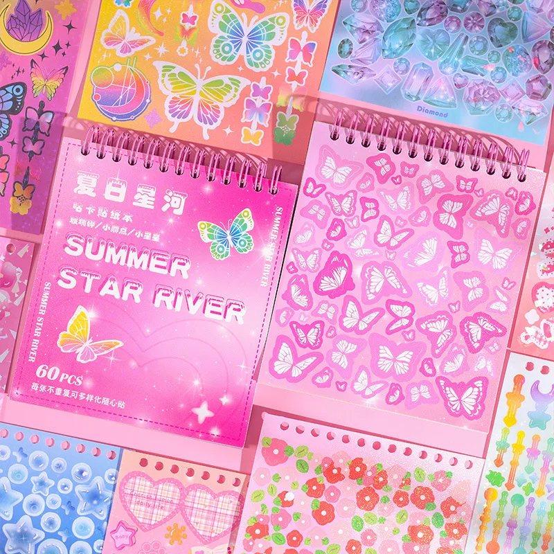 Cute 60 sheets/Piece Decorative Sticker Book Journal Materials Kids Gift School Stationery
