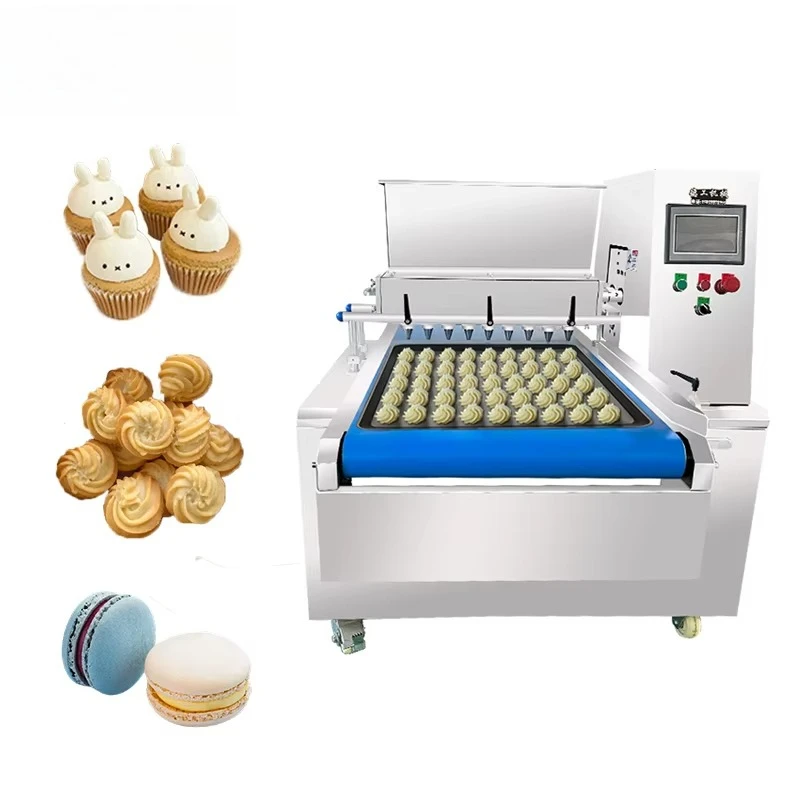 Riempitrice automatica commerciale per torte e biscotti, dotata di ingredienti a base di dadi servo con controller programmabile