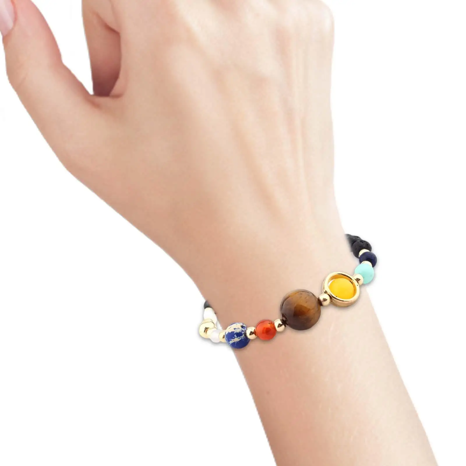 Handmade Galaxy Solar System Bracelet Daily Wear Fashion Wristband Jewellery