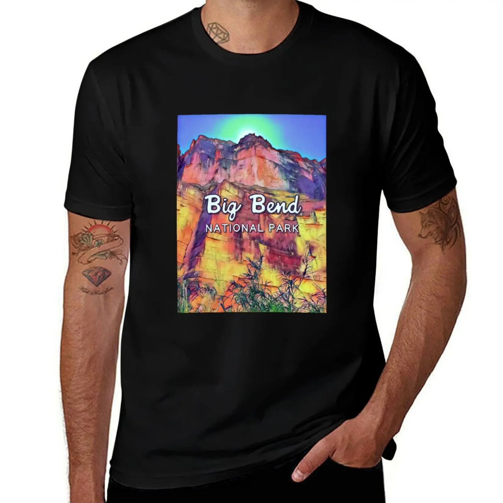 Big Bend - National Park Art Collection T-Shirt Breathable Gym Short Sleeve T-Shirt