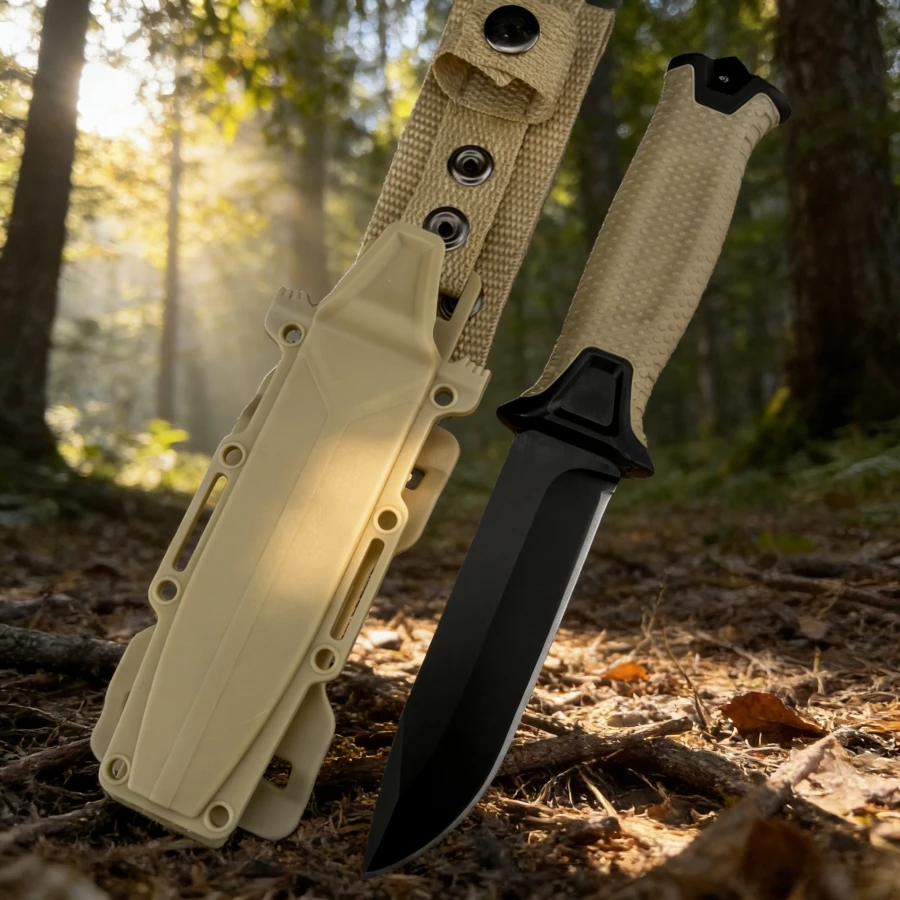 

Нож для выживания GB 1500, лезвие 8Cr13Mov, рукоять из резинопластика, высокая твердость, острый, для кемпинга, портативный, мужской подарок