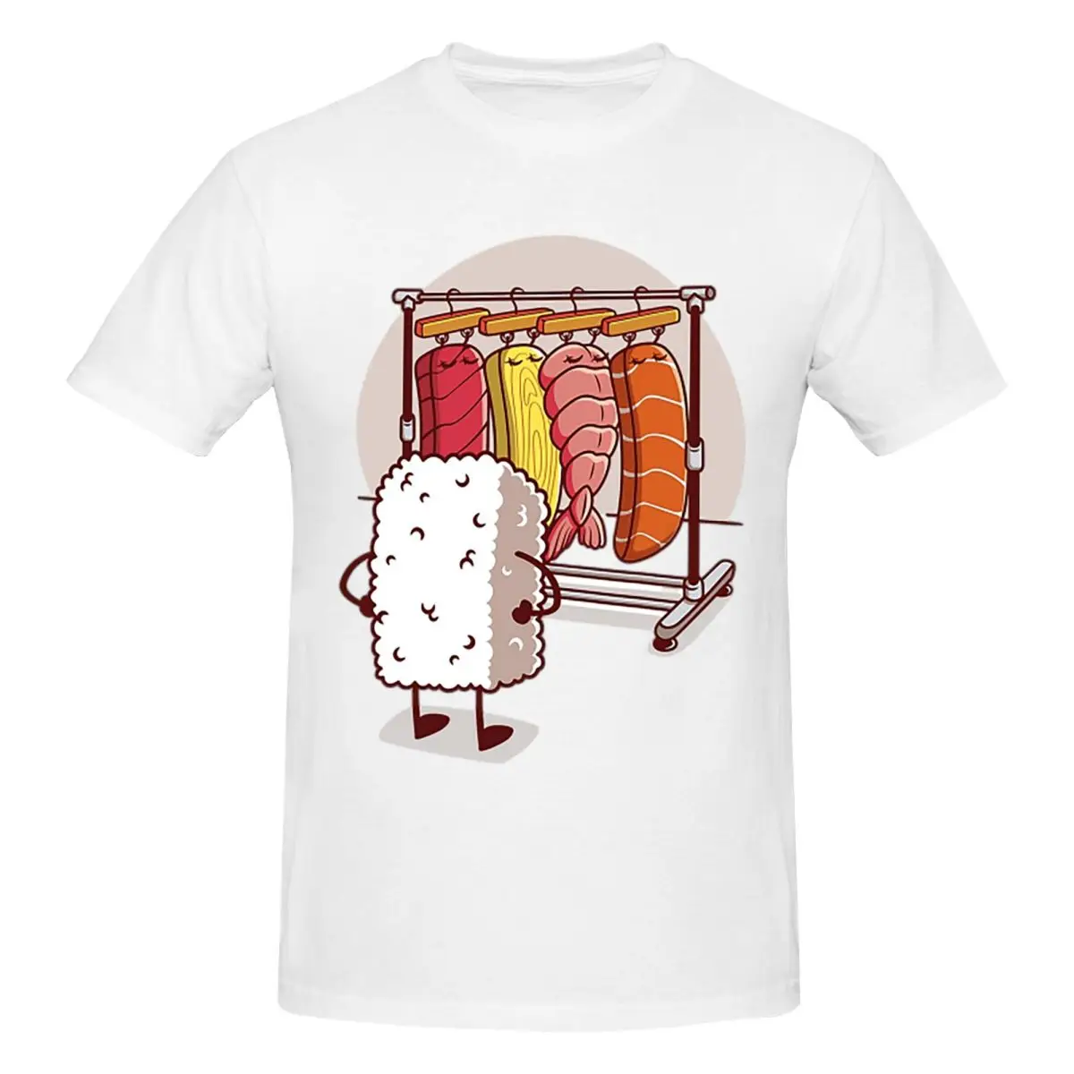 

Sushi Wardrobe Olipop For Food Lovers Japanese Men T-Shirt Oversized T Shirts Men's Crew Neck Cotton Tees Short Summer Male