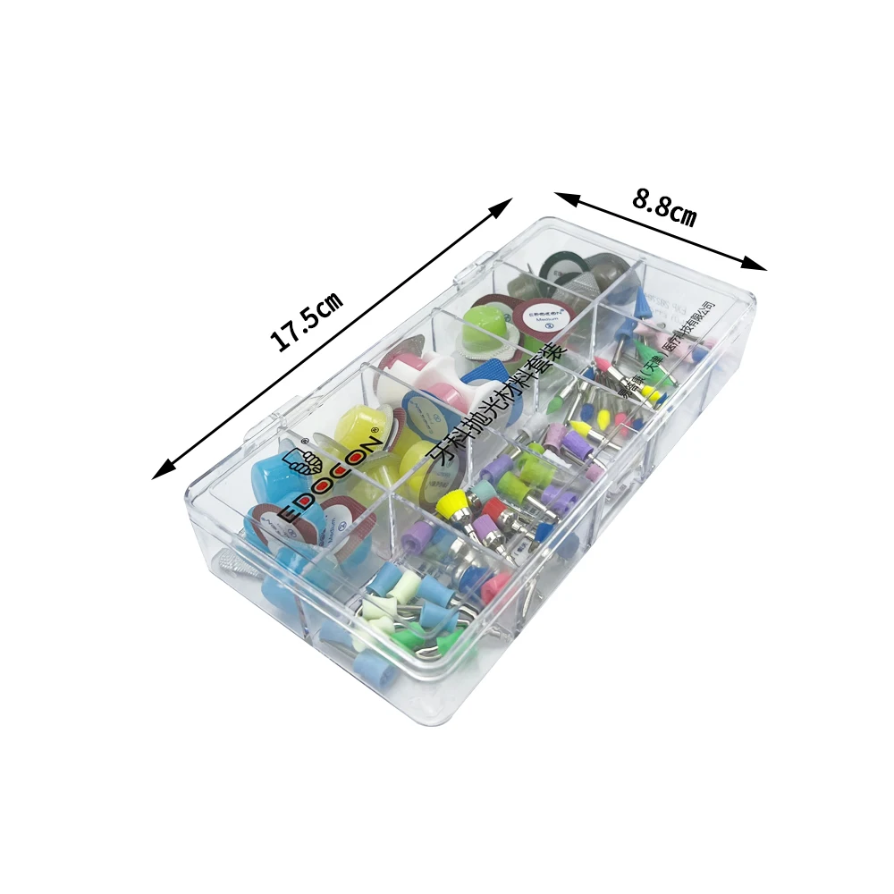 Kit di lucidatura pasta lucidante spazzole colorate per tazza di profilassi sbiancamento dei denti spazzole per profilassi testina monouso per la cura dei denti