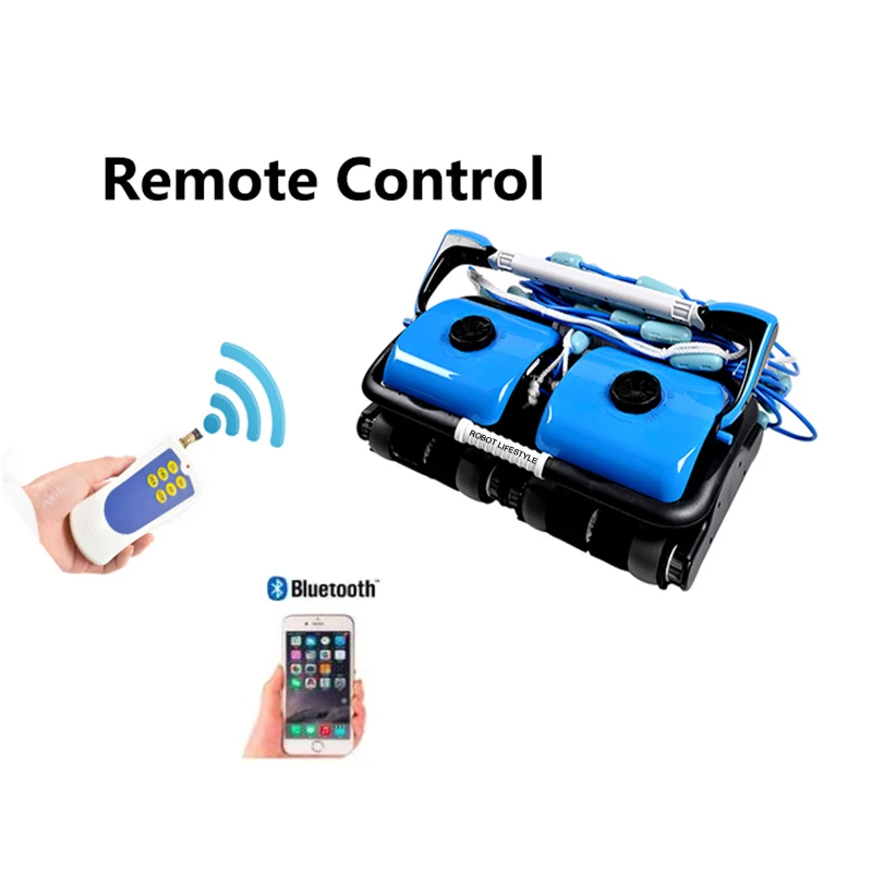 Swimming Pool Robot Cleaner 40m Floating Cable Automatic Washer Wall and Floor Cleaning Device Remote Controller and APP Control