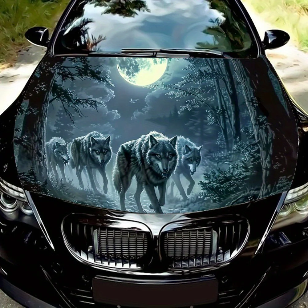 

Wolf Pack Design in The Forest, PVC Vinyl Sticker, Car Hood Sticker for Cars, Trucks or Motorcycles, Motorcycle Stickers | Theat