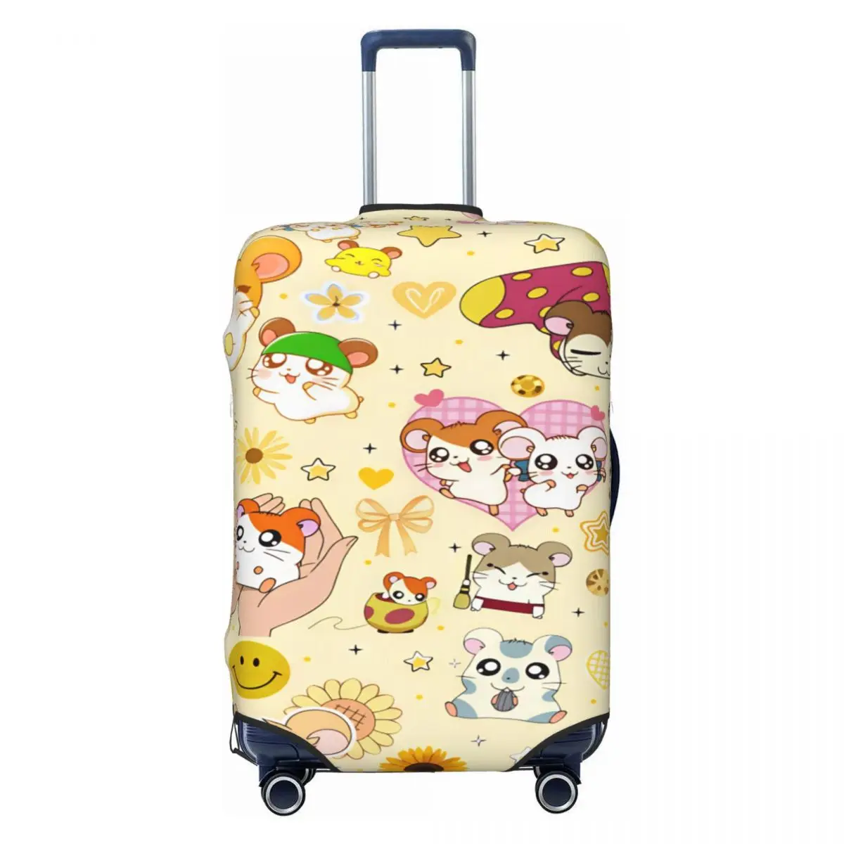 Hamutaro Suitcase Cover Vacation Cruise Trip Practical Luggage Accesories Protection