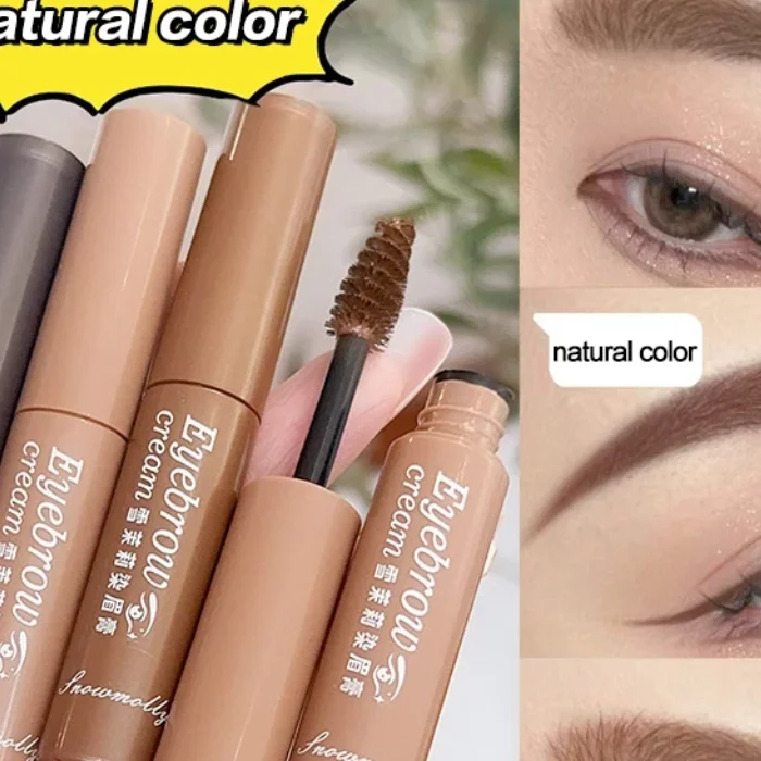 3 가지 색상 눈썹 틴트 방수성 오래 지속되는 액체 강화제 염료 눈썹 젤 크림 브라운 천연 마스카라 틴트 메이크업 화장품