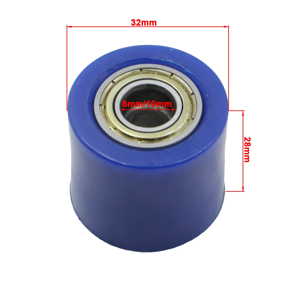 Motorcycle Chain Pulley Roller Tensioner Wheel Guide 8mm/10mm for XR CR CRF 125 250 450 Pit Pro Dirt Bike Motocross Motorbike