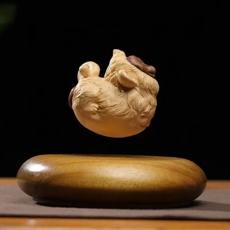Maglev wood carving twelve zodiac ornaments desktop office living room creative high-end gifts