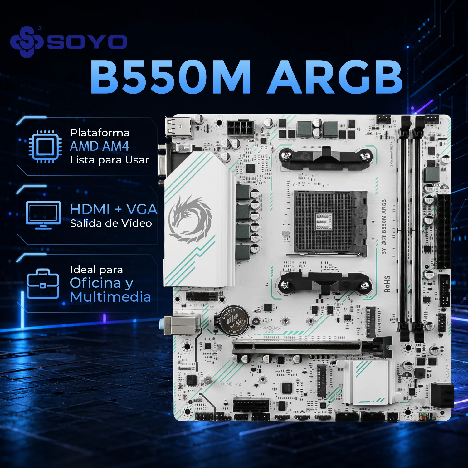 Pc Gaming Set - SOYO AMD Ryzen B550M ARGB DDR4
