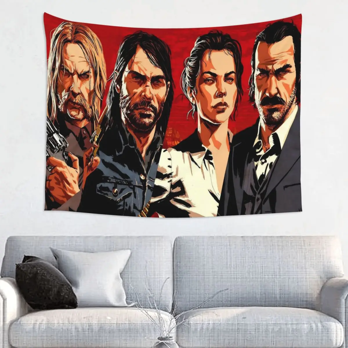 Reds Deads Game Redemptions Tapestry Hippie Polyester Wall Hanging John Jack Arthur Decor for Bedroom Yoga Mat Art Wall Blanket