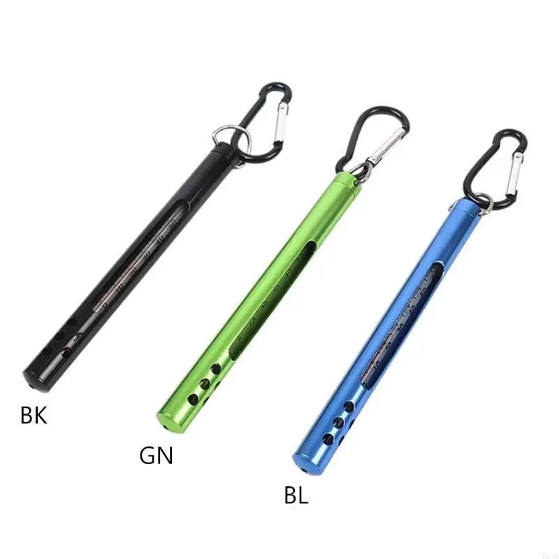 Fly Fishing Thermometer Outdoor Metal Water Stream Temperature Measurement Tool