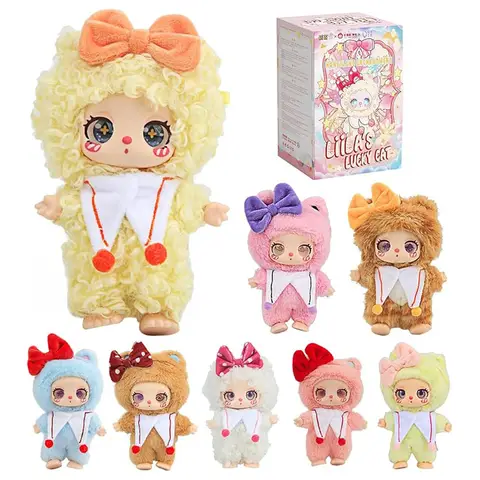 Liila Bunny Peluche de 3.a generación, adorables animales de peluche coleccionables con trajes de temporada, colores mezclados (rosa, menta, lavanda