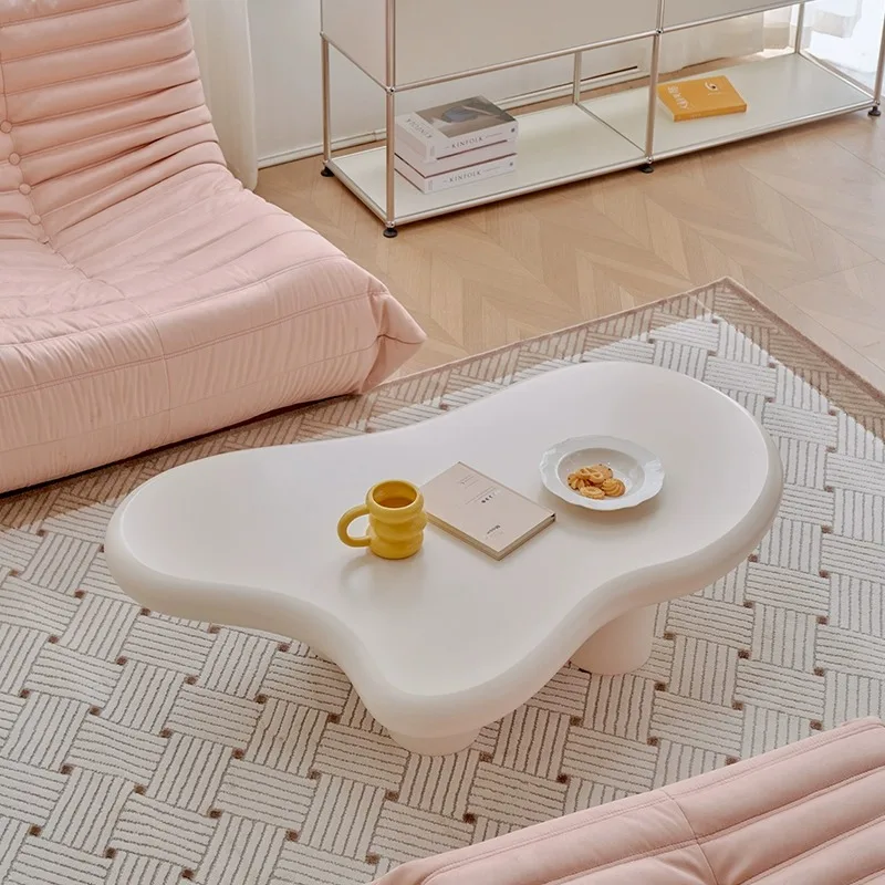 Cream Style Design Special-Shaped Tea Table Cloud Tea Table Home Living Room Modern Minimalist Internet Sensation Tea Table