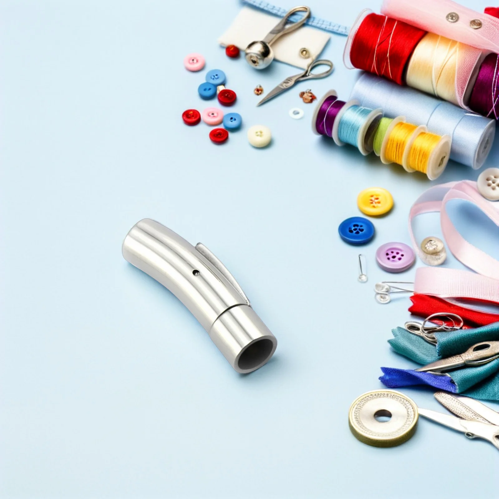 2 個ステンレス鋼磁気コードエンドクラスプ 4 ミリメートル直径 Diy のジュエリー作成ブレスレットネックレスクラフト用品