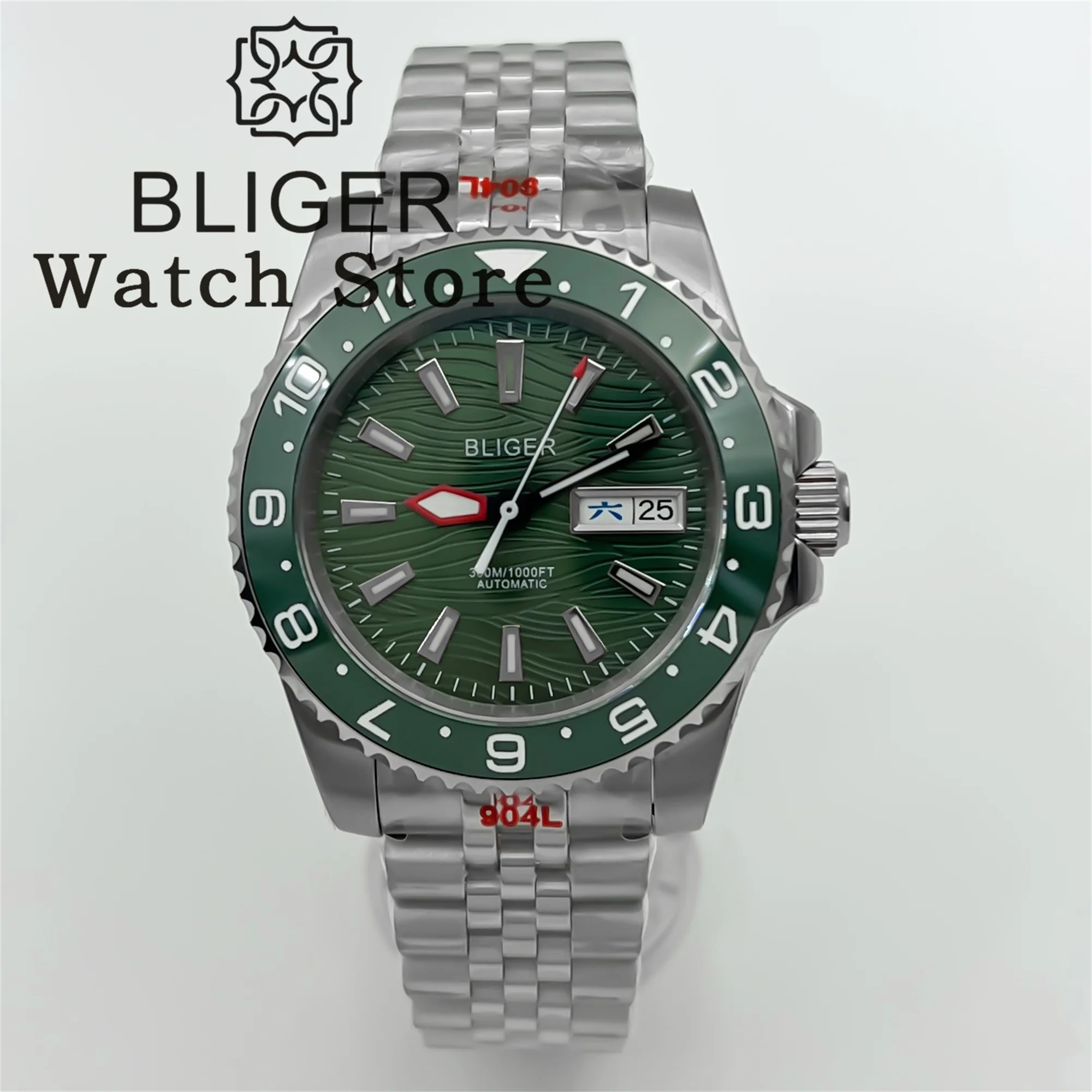 BLIGER 40 مللي متر ساعة الغوص الفاخرة المقاوم للصدأ الرياضة NH36 التلقائي الميكانيكية ساعة اليد 100 متر مقاوم للماء ساعة للرجال Reloj Hombre