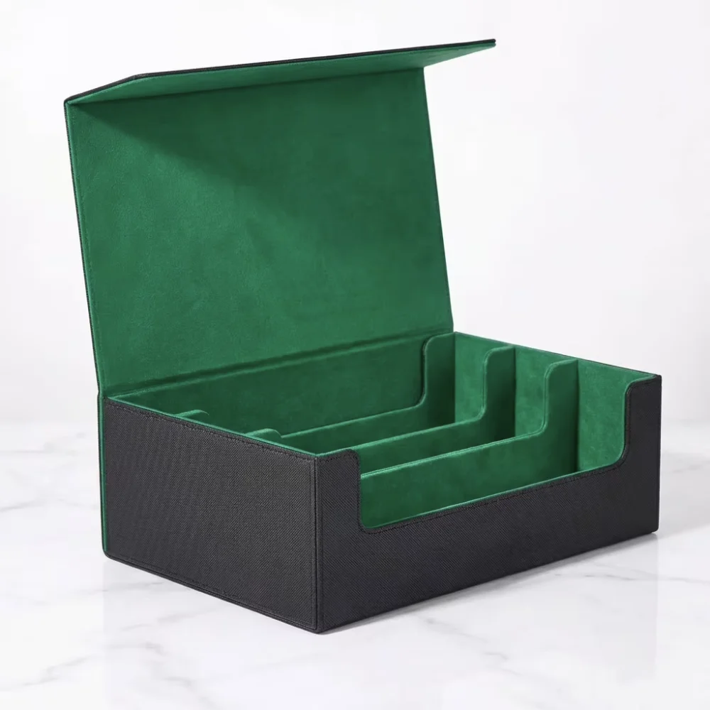 Aesthetic 1800+ Card Storage Box,PU Leather Magnetic Closure Organizer for Kpop Photocards TCG Yu-Gi-Oh Collection Case Gifts