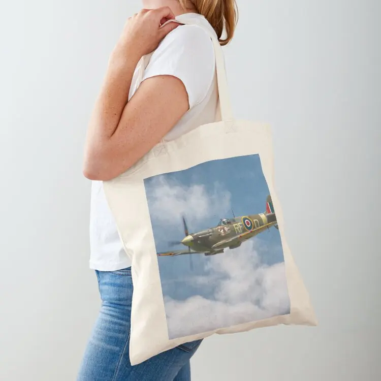 

Spitfire in The Clouds Tote Bag foldable reusable bag bags woman 2025 Gift bag reusable grocery bags