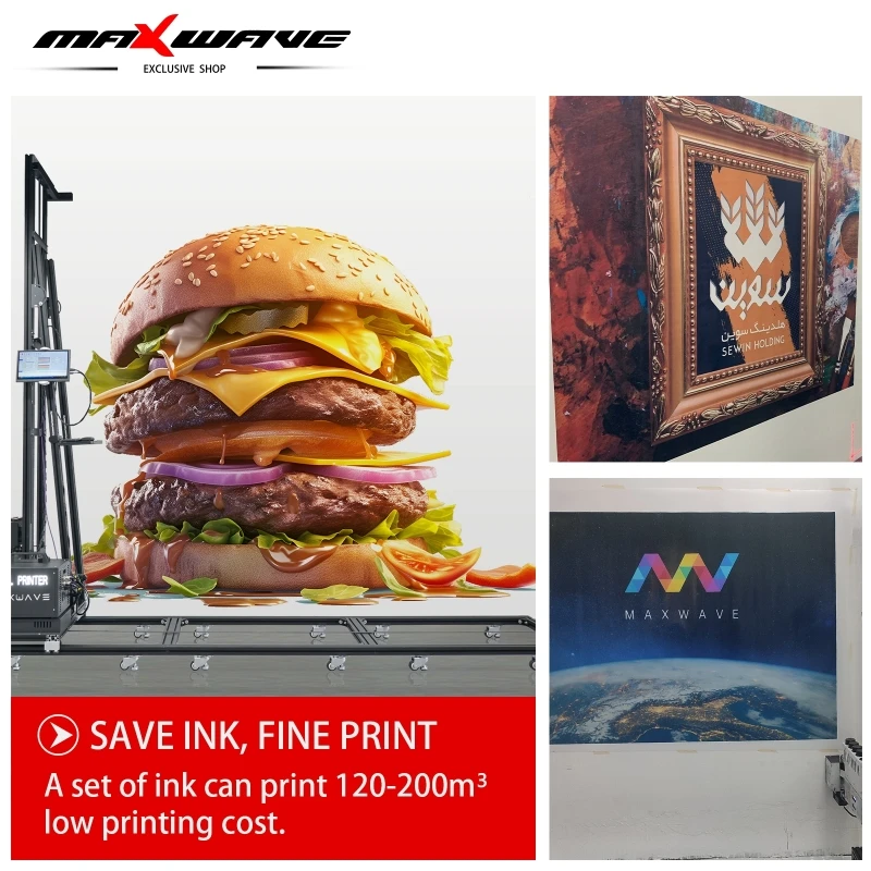 Chinese Wallpen 3D 5D Wall Printer Machine CMYK+W UV Vertical Wall Printing Machine Highly resolution Double DX10/DX7 heads