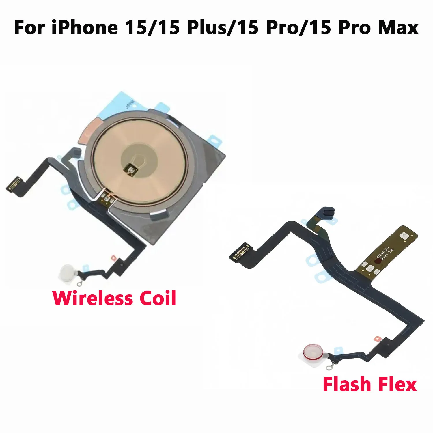 

1PCS Wireless Charging Coil Flash Flex Cable for iPhone 15 15 Plus 15 Pro 15 Pro Max Charger Panel Sticker WPC Pad Tape Parts