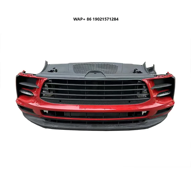 

For Porsche Macan Front Bumper Headlights Grille Grill Frame Fan Radiator Parking Sensor Wiring Harness