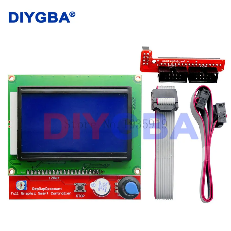 Mega 2560 R3 CH340+1pcs RAMPS 1.4 Controller+5pcs A4988/DRV8825 Stepper Driver Module+1pcs 12864 controller for 3D Printer kit