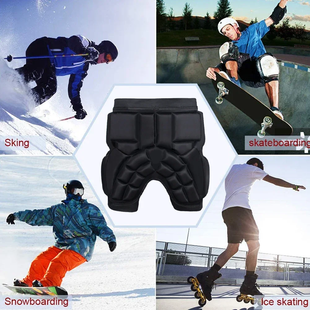 Unisex Ski Protective Hip Pad Padded Shorts+Protective Knee Pads Skiing Skating Snowboarding Impact Protection for Skating Ski