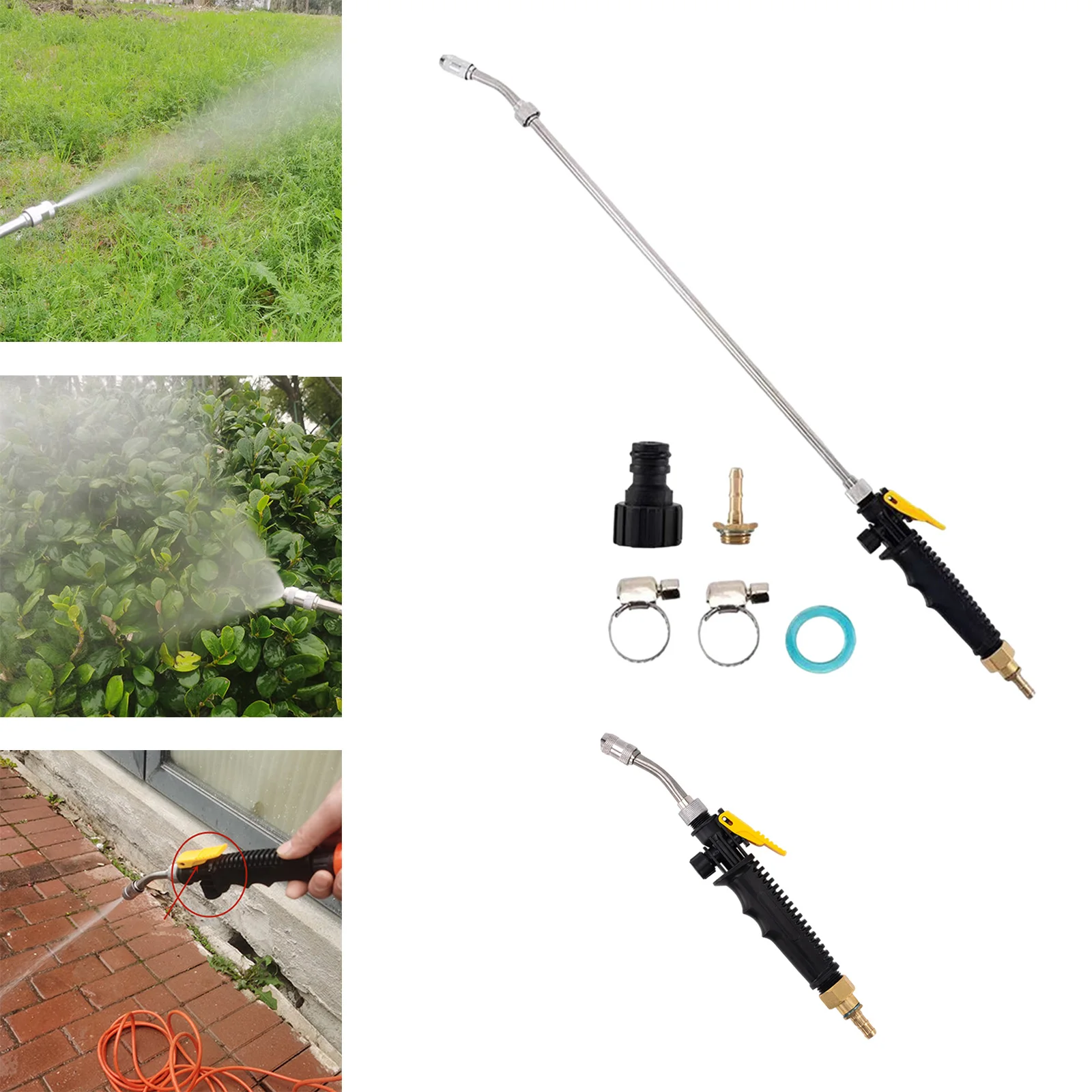 Sprayer Wands Handheld Sprayer Extender with Hose Quick Connector Backpack Sprayer Rod Weeds Adjustable Nozzle Garden Sprayer