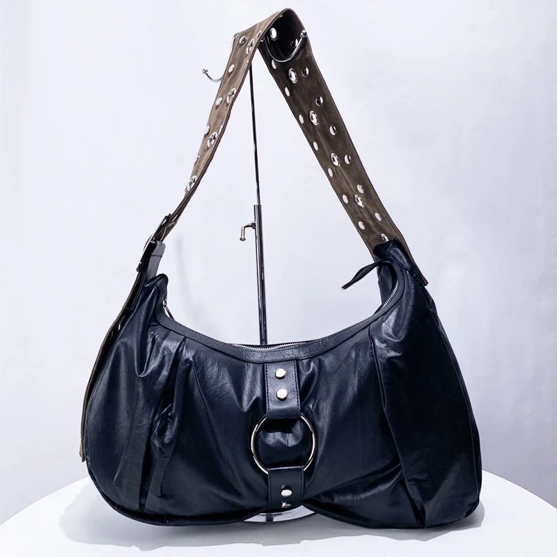

Moto & Biker Black Tote Bags For Women Luxury Designer Handbag And Purses 2025 New In Vintage Large Capacity Shoulder Crossbody
