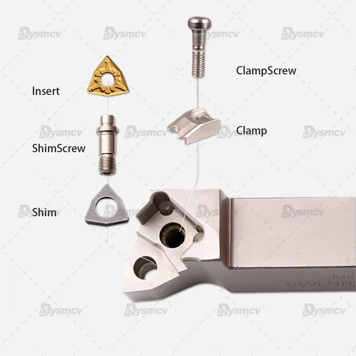 Imagem -04 - Ferramentas de Torneamento Cilíndrico Suporte Branco Cortador de Torno Cnc para Metal Bwlnr l Bvvnn Bclnr l Bdjnr l Btjnr l Bvjnr l 1pc