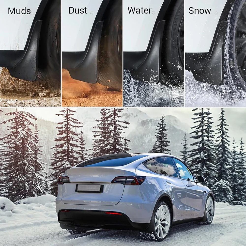 For Tesla Model Y Juniper 2026 2025 Mudguards Mud Flaps Anti-Snow Anti-Sand Splash Front Rear Mudflaps Guard Auto Accessories