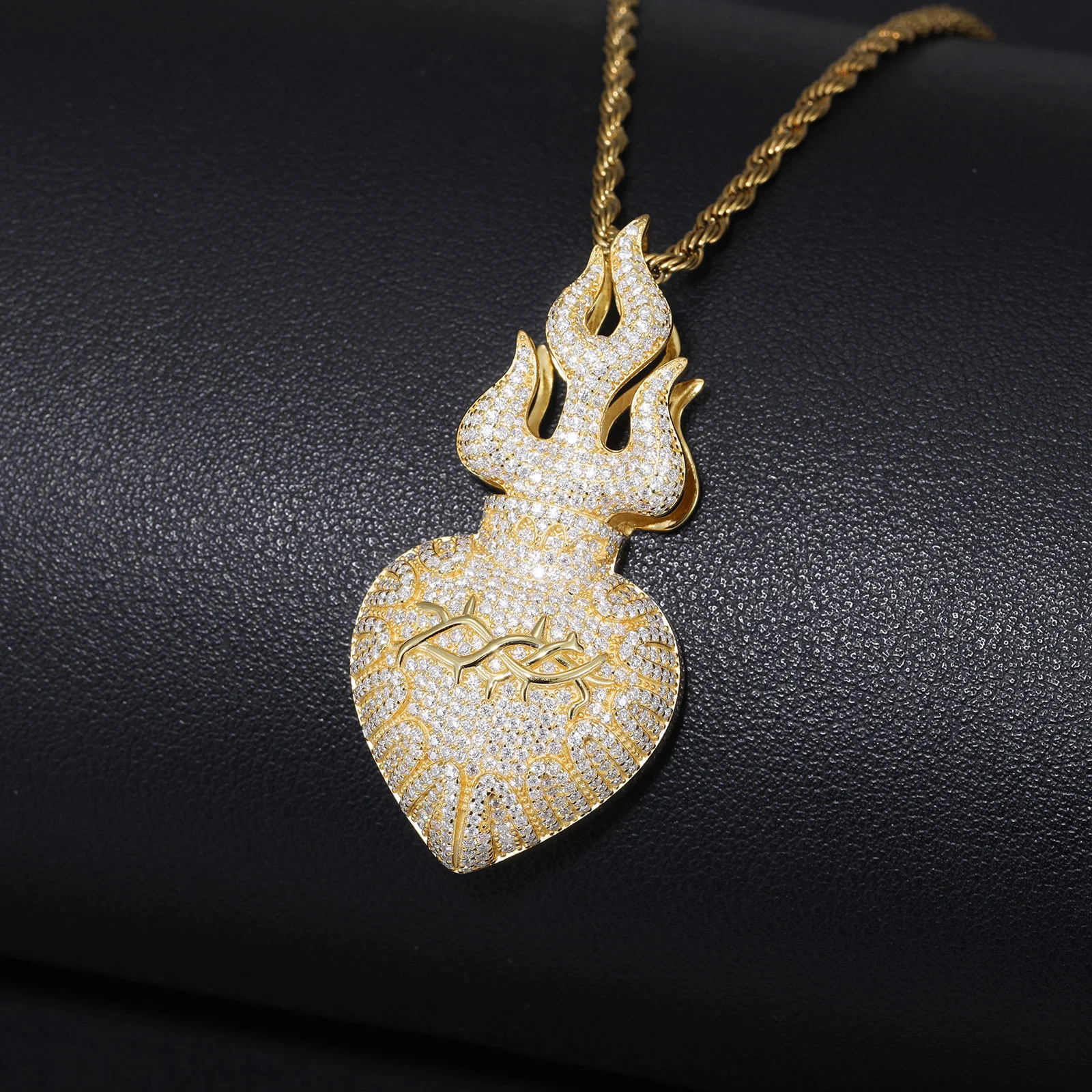 Hohe Qualität 2025, Neuankömmling, beliebter Anhänger aus 925er Silber, vollständig aus Iced Out, Moissanit, Hip-Hop-Schmuck als Geschenk