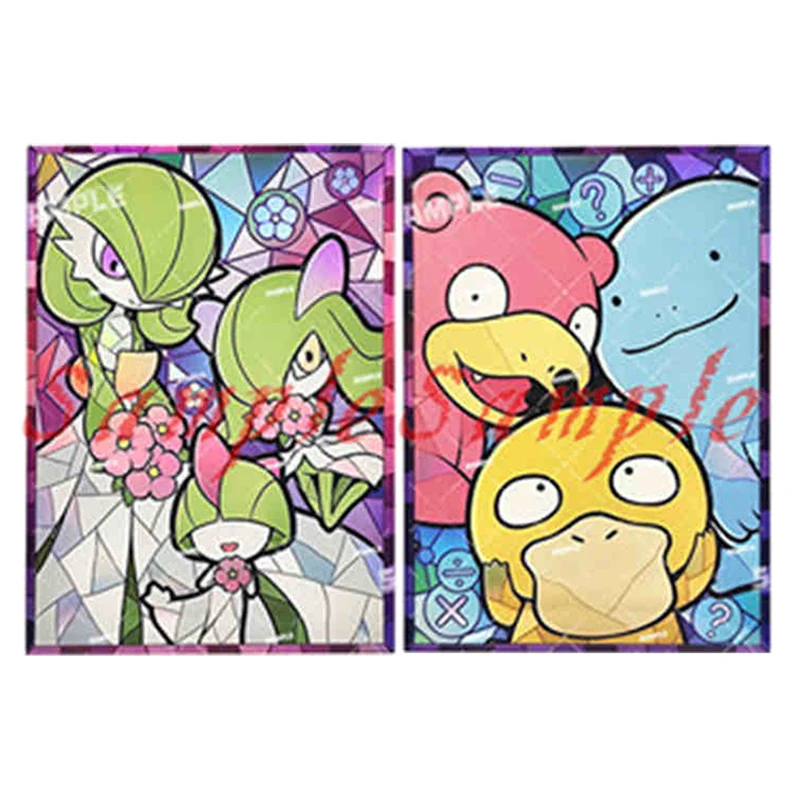 

50pcs/set PTCG Psyduck Gardevoir Flash Card sleeve Anime Game Collection Card Protective Cover Gift Toys 66*91mm