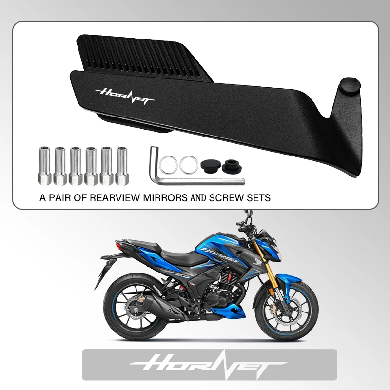 Track Certified Wide-angle Motorcycle Fixed Wind Wing Rearview Mirror For Honda Hornet CB750 CB500 160R CB600F CB1000 Hornet 600