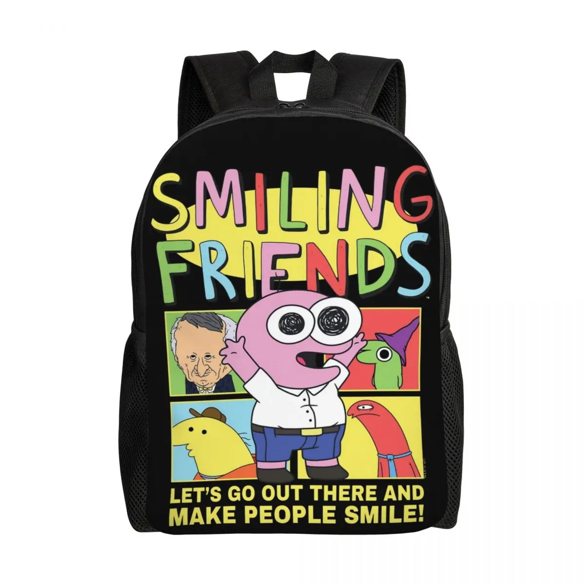 

Детский рюкзак с героями мультфильма «Улыбающиеся друзья» для девочек и мальчиков, милый рюкзак для детского сада, детская сумка для книг