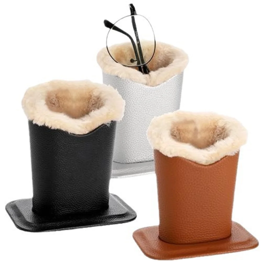 إطار نظارة حديث من جلد البولي يوريثان مبطن بالقطيفة وغطاء واقي، مناسب للمكاتب المكتبية أو الطاولات بجانب السرير