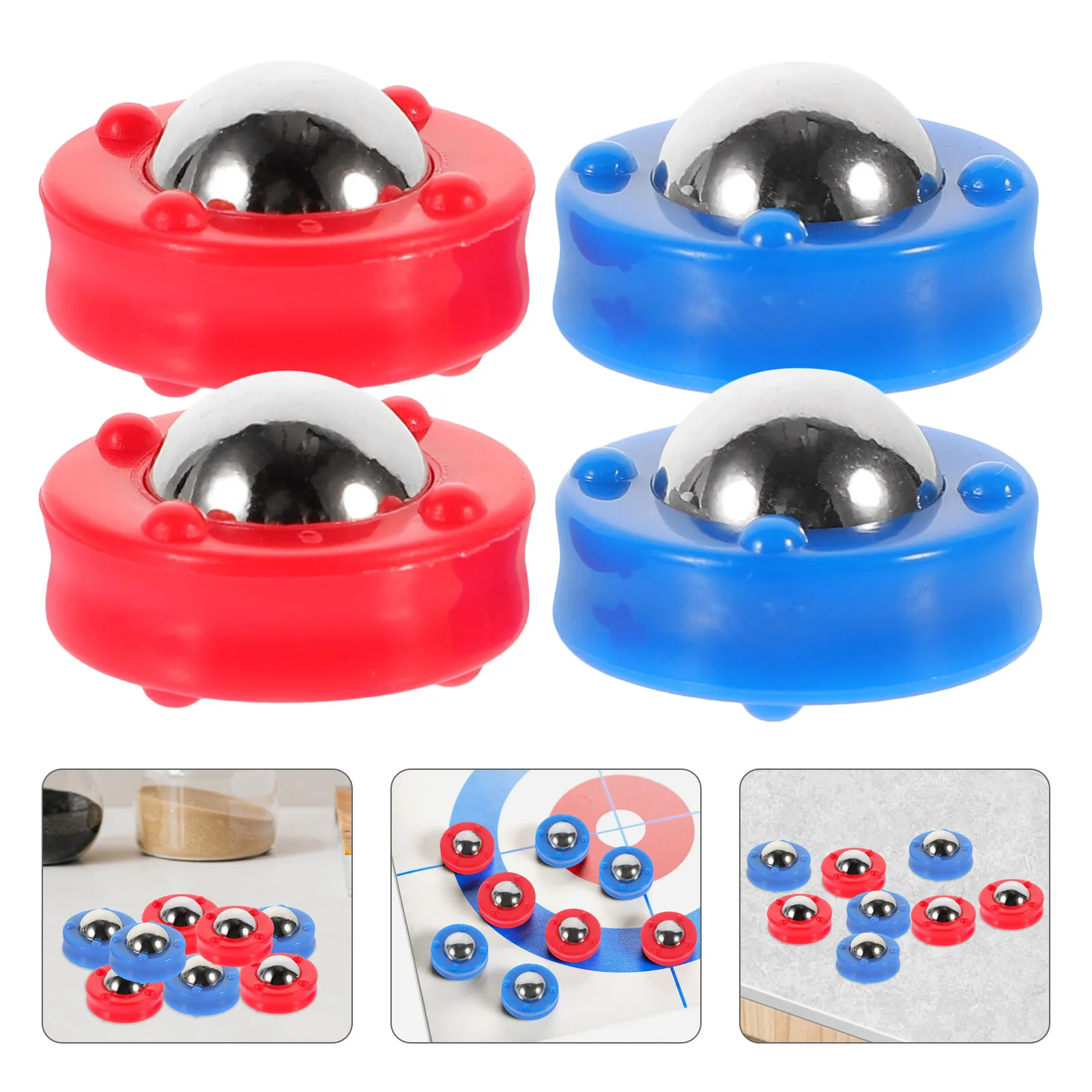 

8pcs Plastic Steel Rolling Beads for Table Football Safe Lightweight Replacement Foosball Shuffleboard Pucks