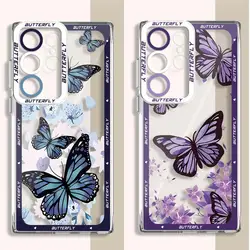 Butterfly Printed Phone Case for Samsung Galaxy S20 FE S22 Plus S24 Ultra S10 Note 20 Ultra 10 S21 S23 FE Cover