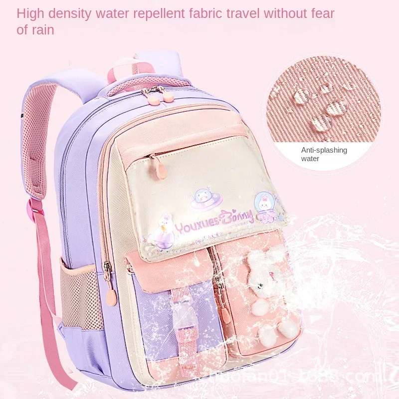 Girls Backpack Cute Cartoon Child School Bag Waterproof Primary Book Bags Teenage Schoolbag Junior High School Kid Shoulder Bags