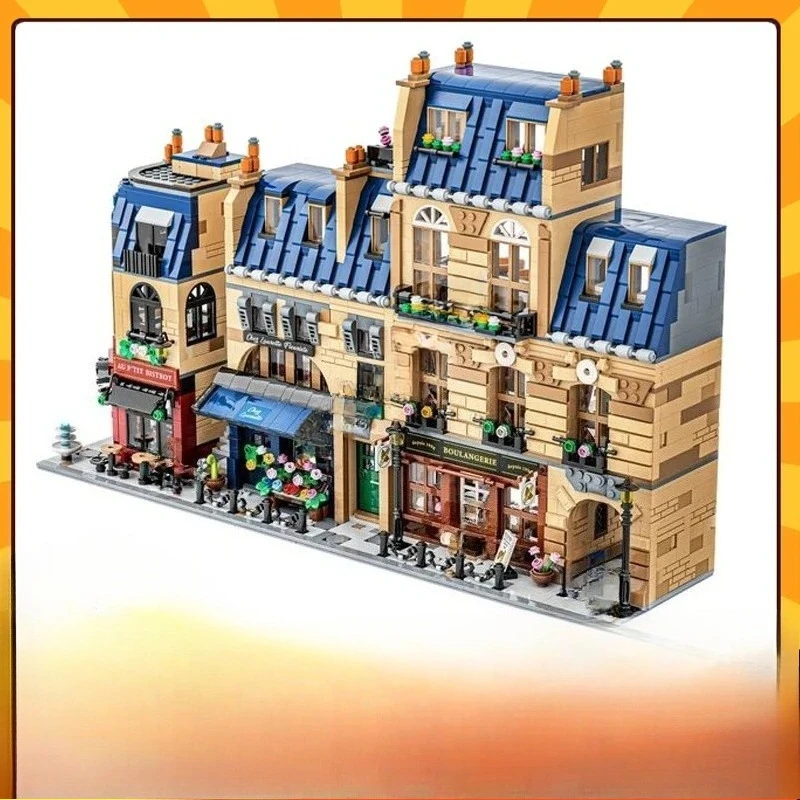 

3532 шт., модульная креативная модель парижской улицы, изготовленная на заказ головоломка, архитектурная модель, игрушки, подарок